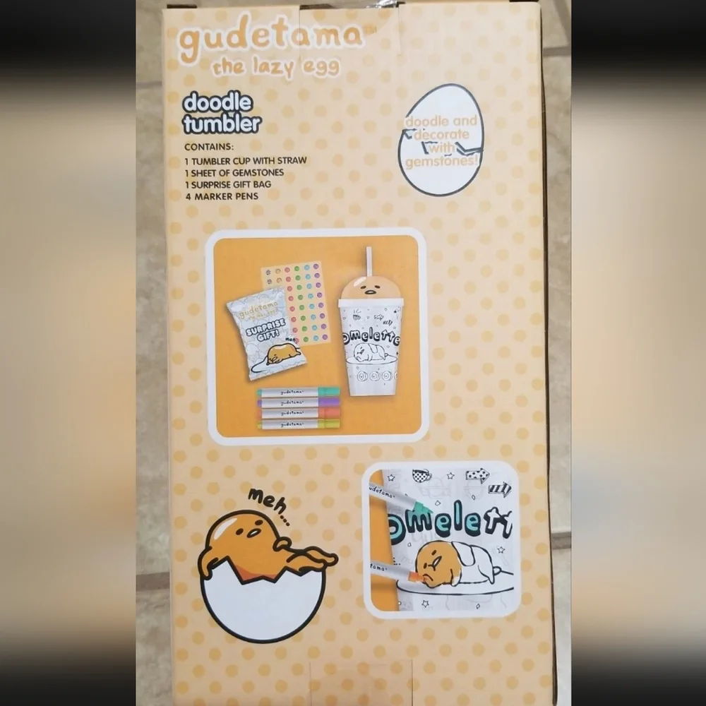 Sanrio Gudetama Doodle Tumbler One Set